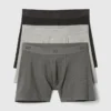 Boxers de algodón orgánico elástico de 5" (paquete de 3)