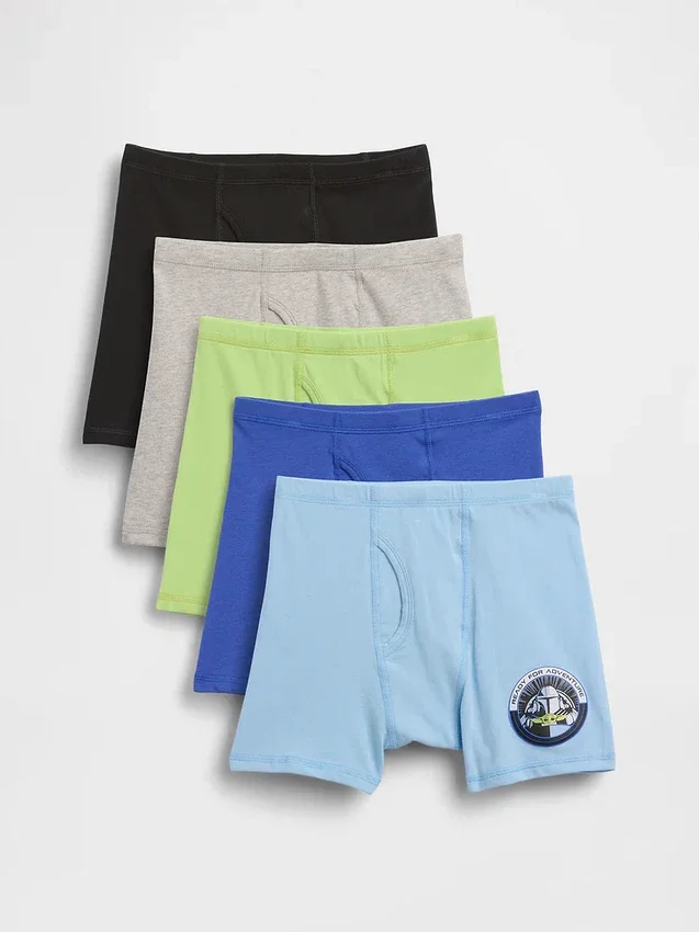 Boxers de algodón orgánico elástico para niños de Star Wars (paquete de 5)