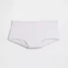 Braguitas cortas de algodón orgánico elástico con ribete de encaje