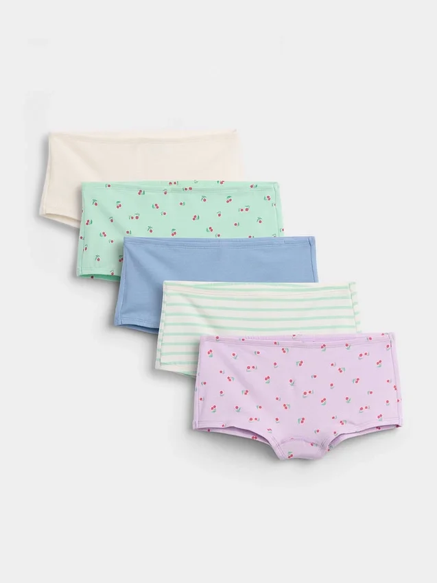 Braguitas hipster de algodón orgánico elástico para niños (paquete de 5)