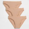Braguitas tipo bikini de algodón orgánico elástico (paquete de 3)