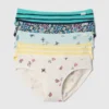 Braguitas tipo bikini de algodón orgánico elástico para niños (paquete de 5)