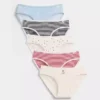 Braguitas tipo bikini de algodón orgánico elástico para niños (paquete de 5)