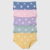 Braguitas tipo bikini de algodón orgánico elástico para niños pequeños (paquete de 5)