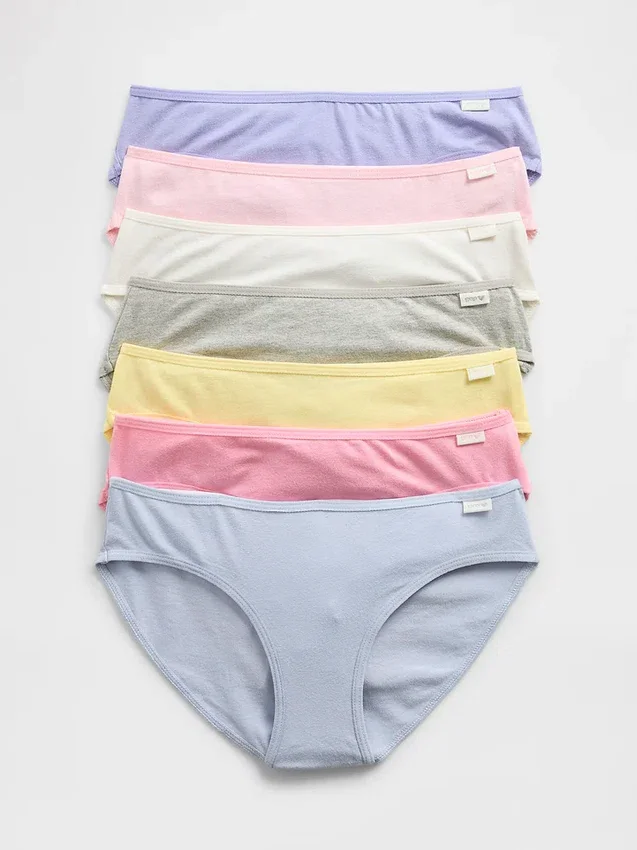 Braguitas tipo bikini para niños con los días de la semana (paquete de 7)