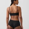 Bralette con logotipo de algodón orgánico elástico