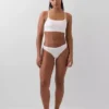 Bralette con logotipo de algodón orgánico elástico