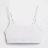 Bralette con logotipo de algodón orgánico elástico