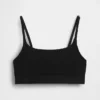 Bralette con logotipo de algodón orgánico elástico