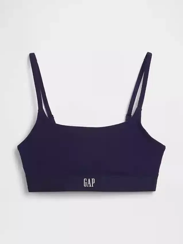 Bralette con logotipo de algodón orgánico elástico