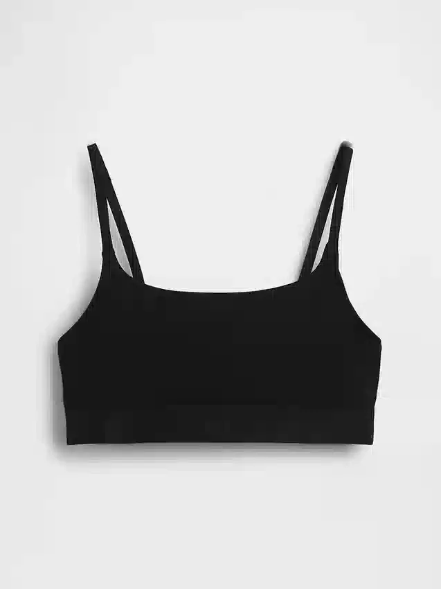 Bralette con logotipo de algodón orgánico elástico