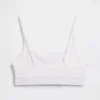 Bralette con logotipo de algodón orgánico elástico
