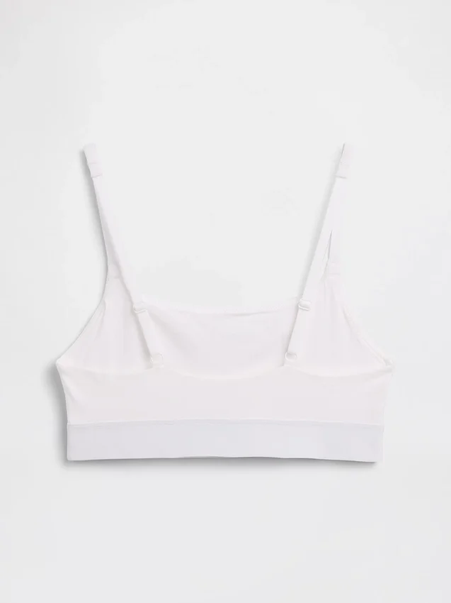 Bralette con logotipo de algodón orgánico elástico