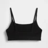 Bralette con logotipo de algodón orgánico elástico