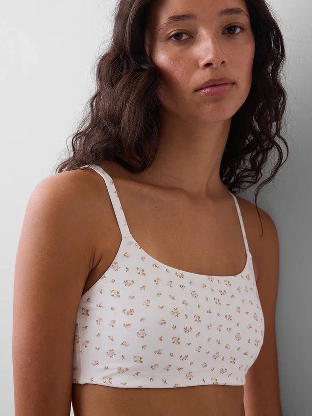 Bralette de algodón orgánico elástico