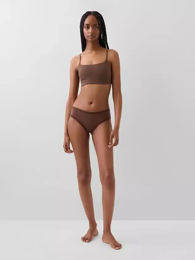 Bralette de algodón orgánico elástico