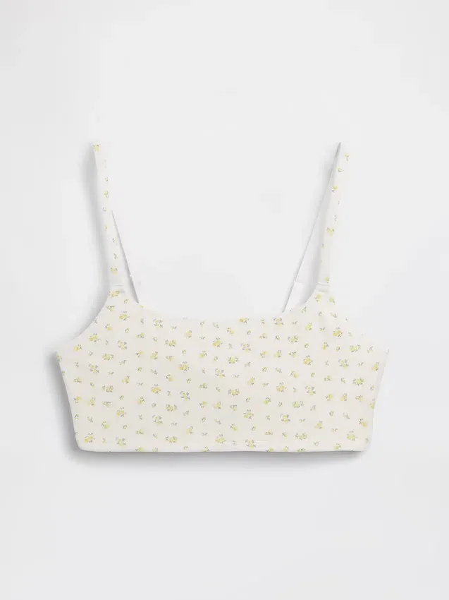 Bralette de algodón orgánico elástico