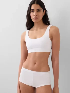 Bralette de algodón orgánico elástico con el Gap Logo