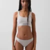 Bralette de algodón orgánico elástico con el Gap Logo