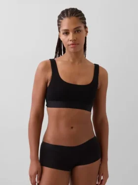 Bralette de algodón orgánico elástico con el Gap Logo