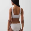 Bralette de algodón orgánico elástico con el Gap Logo