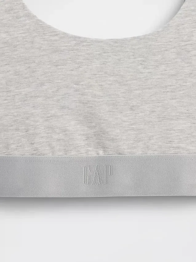Bralette de algodón orgánico elástico con el Gap Logo