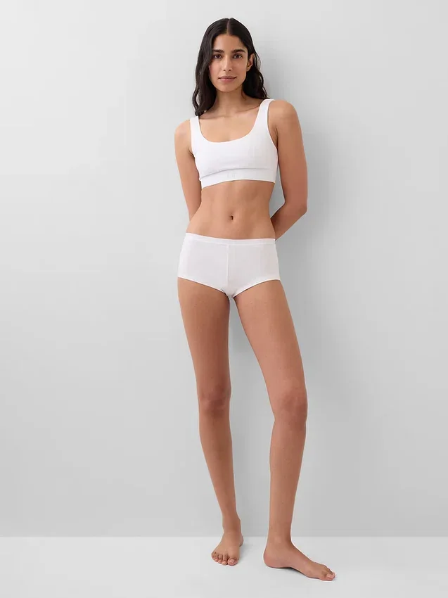Bralette de algodón orgánico elástico con el Gap Logo