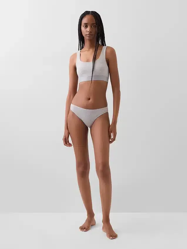 Bralette de algodón orgánico elástico con el Gap Logo