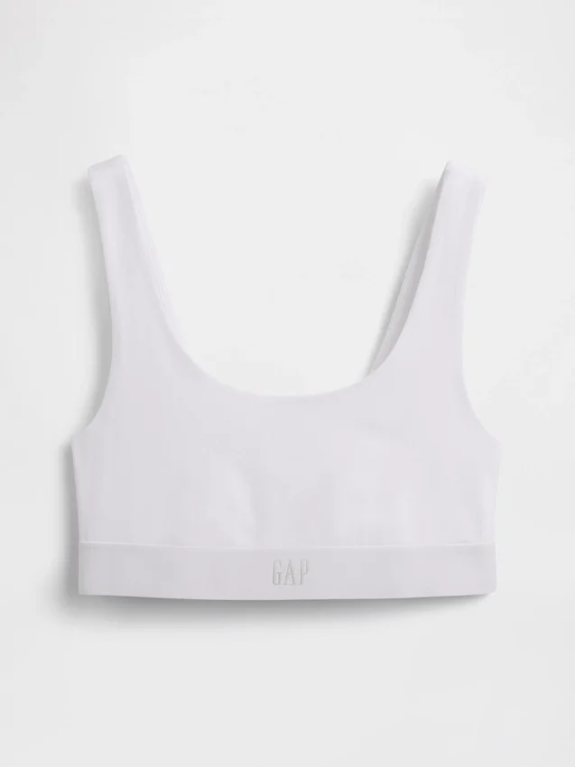 Bralette de algodón orgánico elástico con el Gap Logo