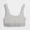 Bralette de algodón orgánico elástico con el Gap Logo
