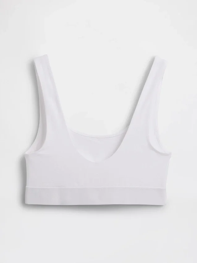 Bralette de algodón orgánico elástico con el Gap Logo