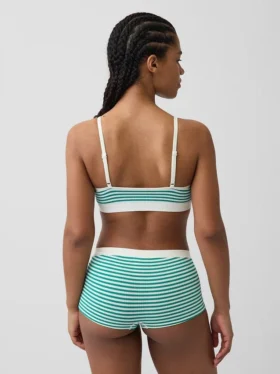 Bralette triangular sin costuras con tejido acanalado