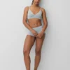 Bralette triangular sin costuras con tejido acanalado