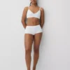 Bralette triangular sin costuras con tejido acanalado