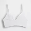 Bralette triangular sin costuras con tejido acanalado