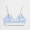 Bralette triangular sin costuras con tejido acanalado