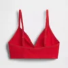 Bralette triangular sin costuras con tejido acanalado