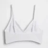 Bralette triangular sin costuras con tejido acanalado