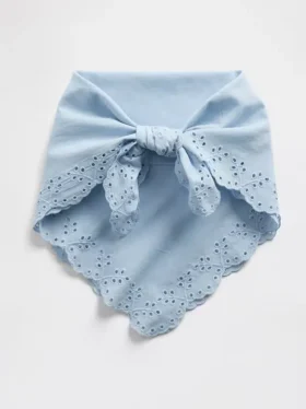 Bufanda tipo bandana con ojales, 100 % algodón