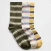 Calcetines a rayas para niños (paquete de 3)