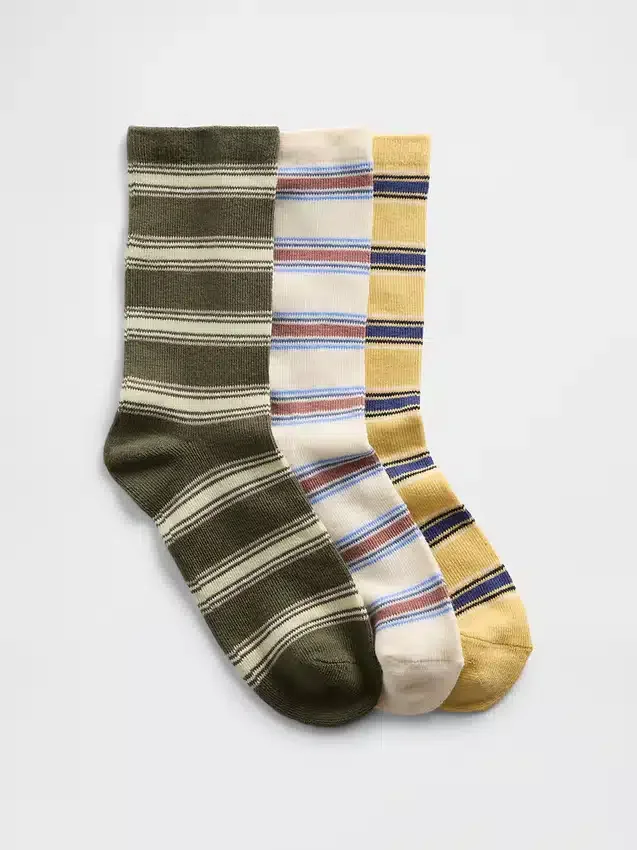Calcetines a rayas para niños (paquete de 3)