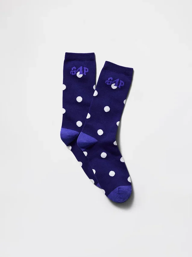 Calcetines cortos con logo de GAP × Awake Ny y diseño de lunares