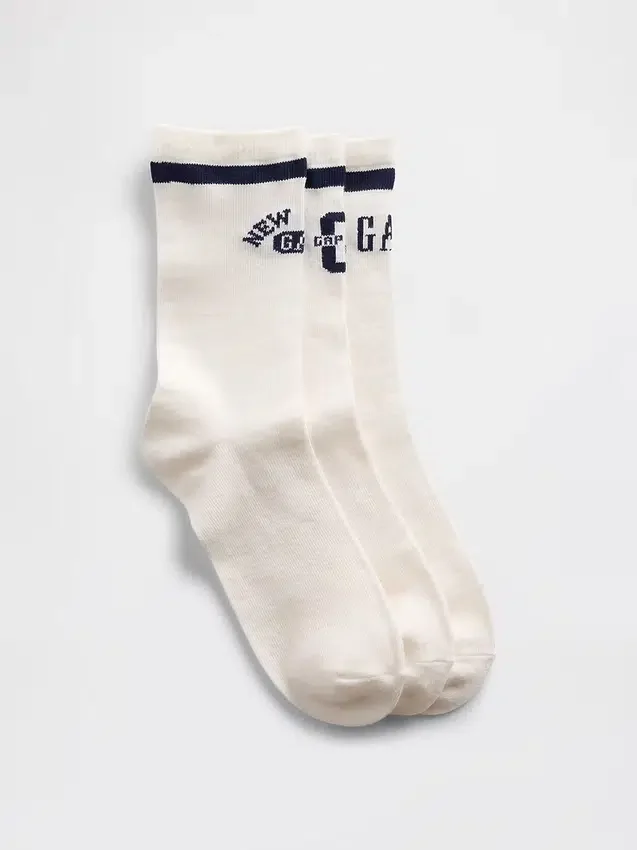Calcetines cortos con logotipo para niños (paquete de 3)