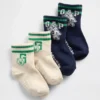 Calcetines cortos con logotipo Varsity de Brannan Bear para bebés y niños (paquete de 2)