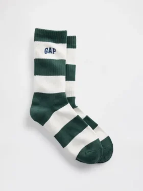 Calcetines cortos con logotipo y rayas de rugby