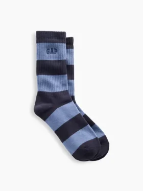 Calcetines cortos con logotipo y rayas de rugby