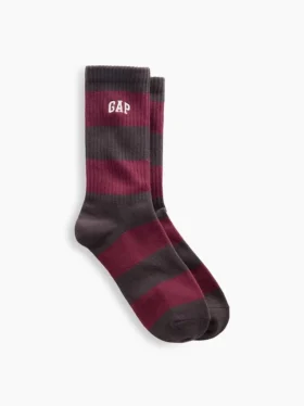 Calcetines cortos con logotipo y rayas de rugby