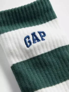 Calcetines cortos con logotipo y rayas de rugby