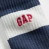 Calcetines cortos con logotipo y rayas de rugby
