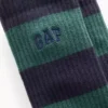 Calcetines cortos con logotipo y rayas de rugby